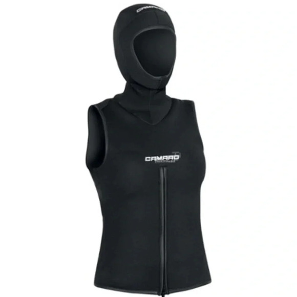 Camaro Unisex Medium Titanium Icevest Pro Wetsuit Top Black NWT Attached Hood - Picture 1 of 2